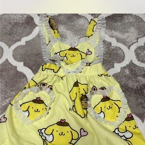 Pompompurin Apron Dress with Heart Pockets